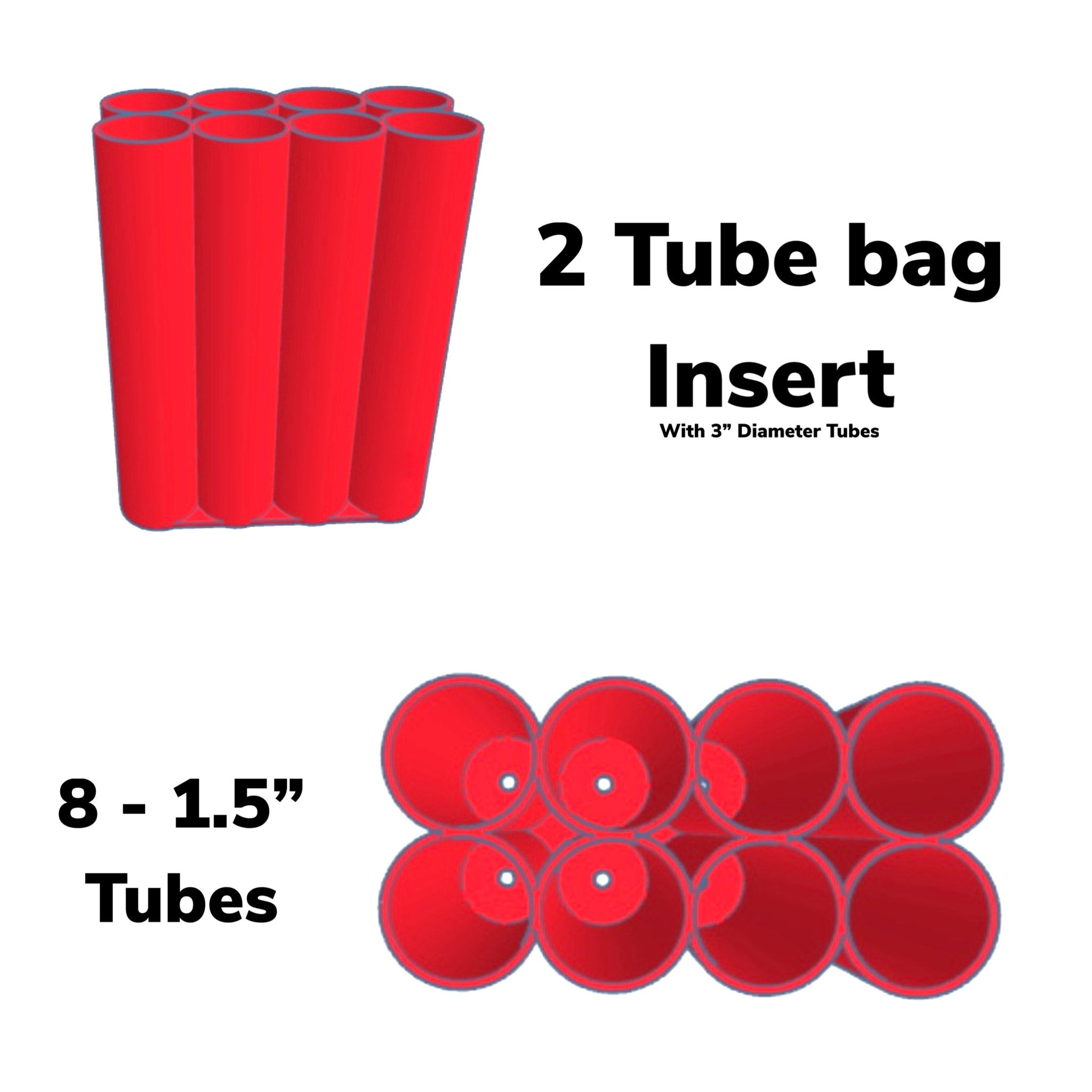 2 Tube surf Bag Insert to 8-1.5” tubes | MJV Gear LLC